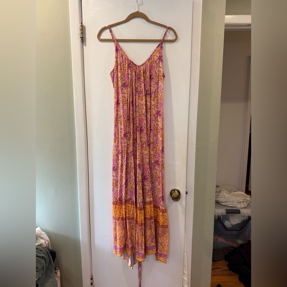 Spell Floral Dress in Purple and Orange